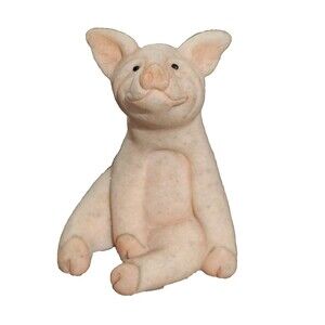 VTG Quarry Critters Sitting Pixy Pig by Second Nature Design 2.5" Tall 2000